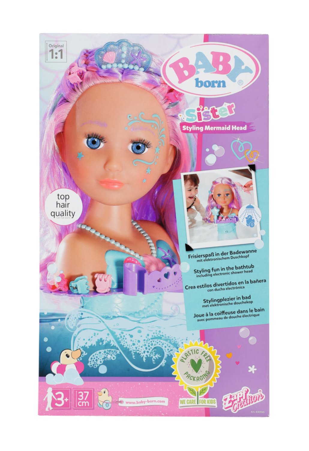 EAN 4001167830550 - BABY born Sister Styling Mermaid Head Muñeca de baño Multicolor imagen 20
