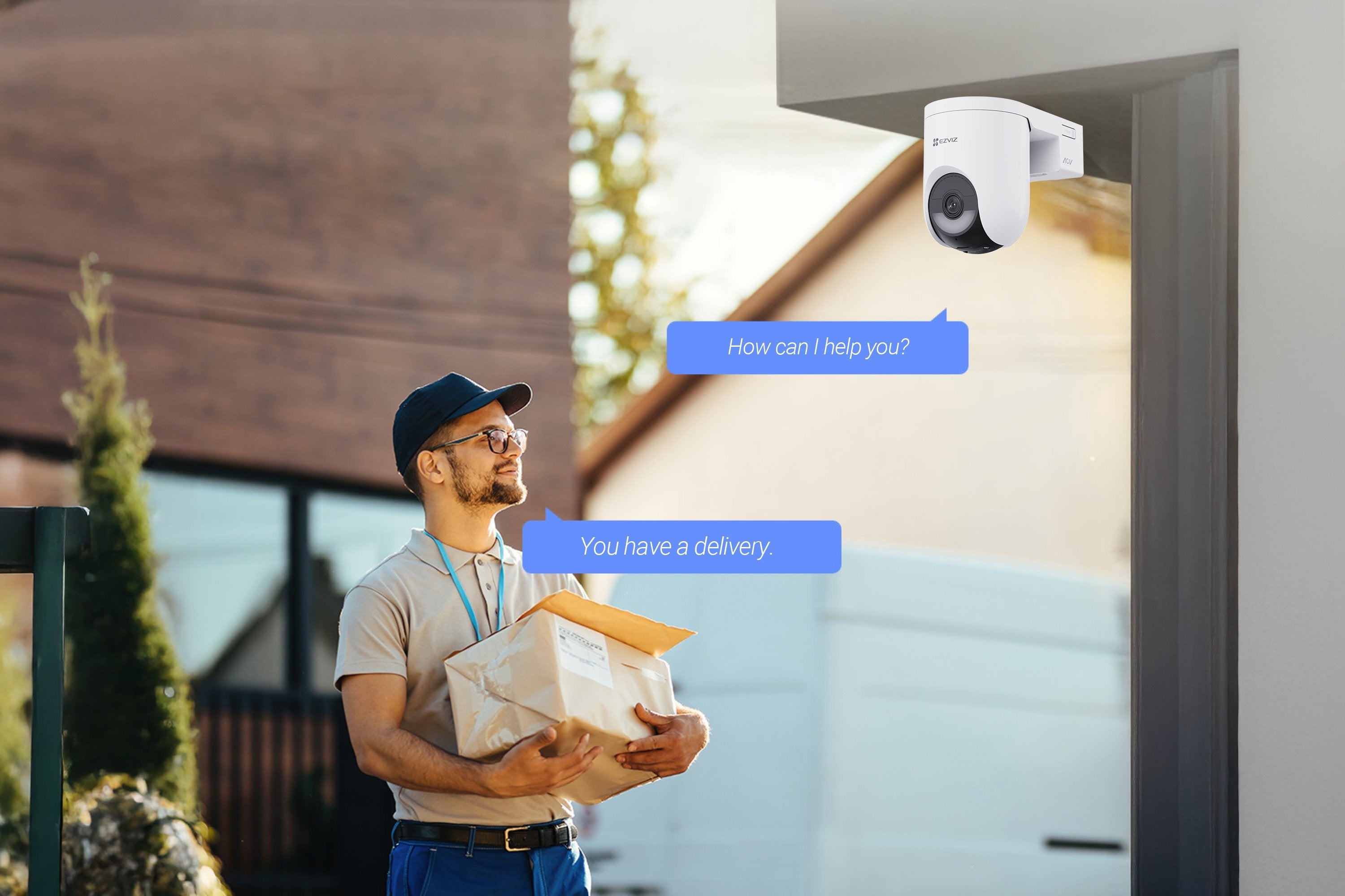 Ezviz Camara Wifi Exterior Hb8 2k+ 4mp Panoramica/Inclinacion Con Bateria