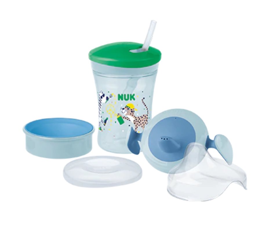 Nuk Trinklernset Con Drei Trinkaufsätzen Verde Azul