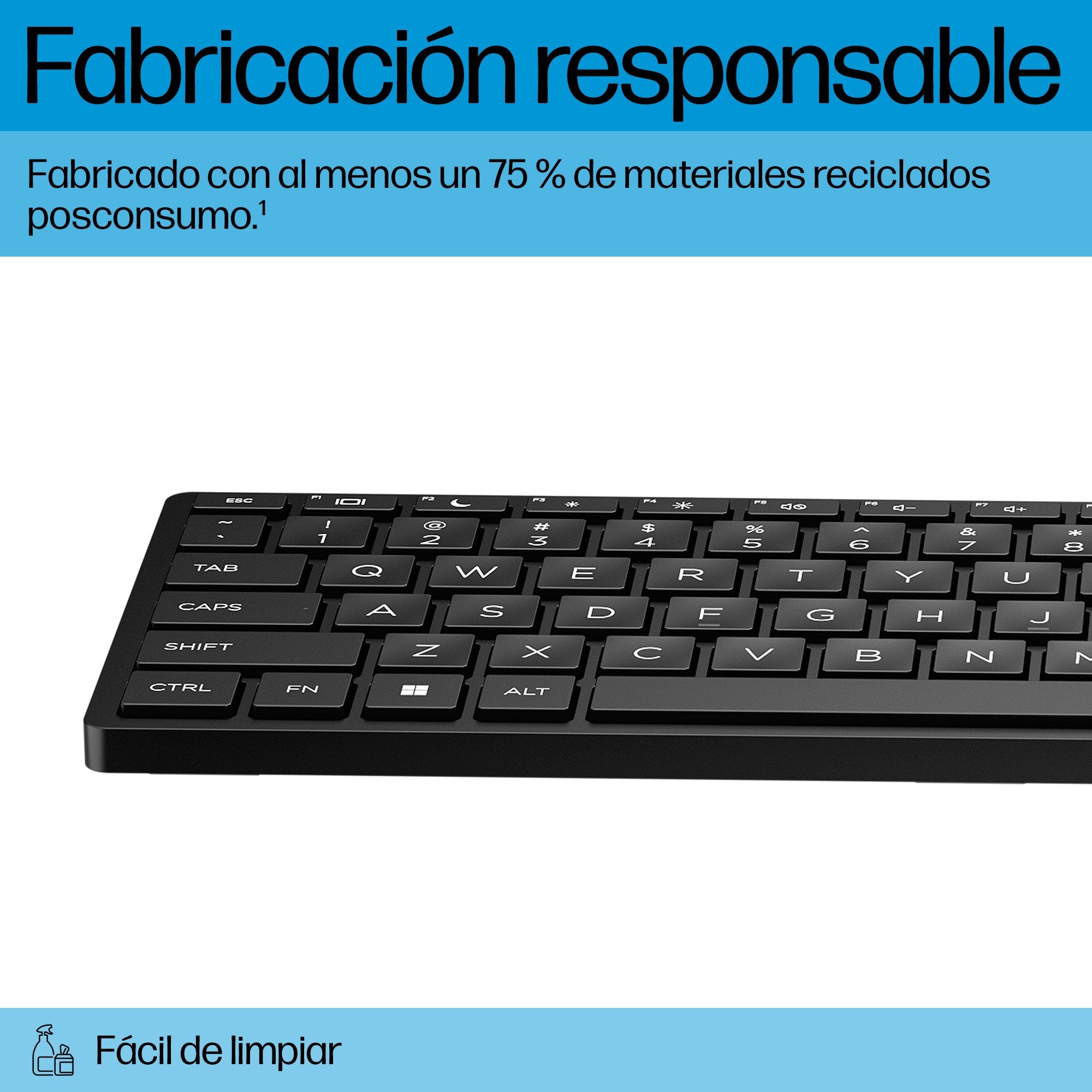 EAN 0194721888051 - HP 320K Wired Keyboard teclado Oficina USB Negro imagen 6