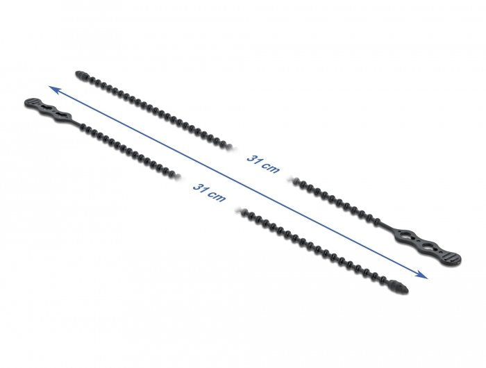 Delock Blitzbinder Wiederverwendbar L 310 X B 4,5 Mm Schwarz 10 Stück