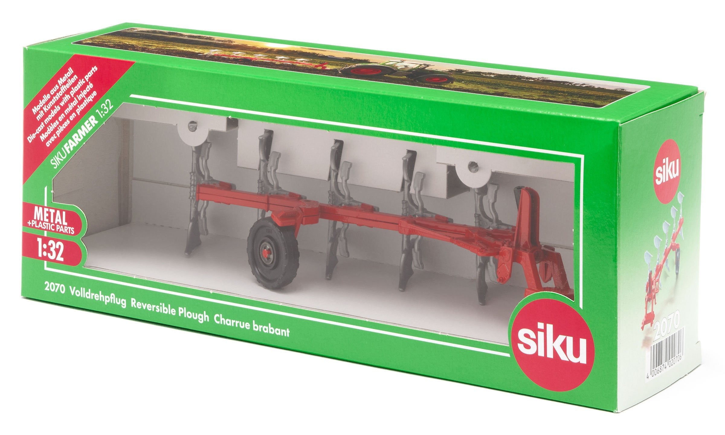 Arado Reversible Siku Farmer, Modelo De Vehículo Azul Blanco 10207000000