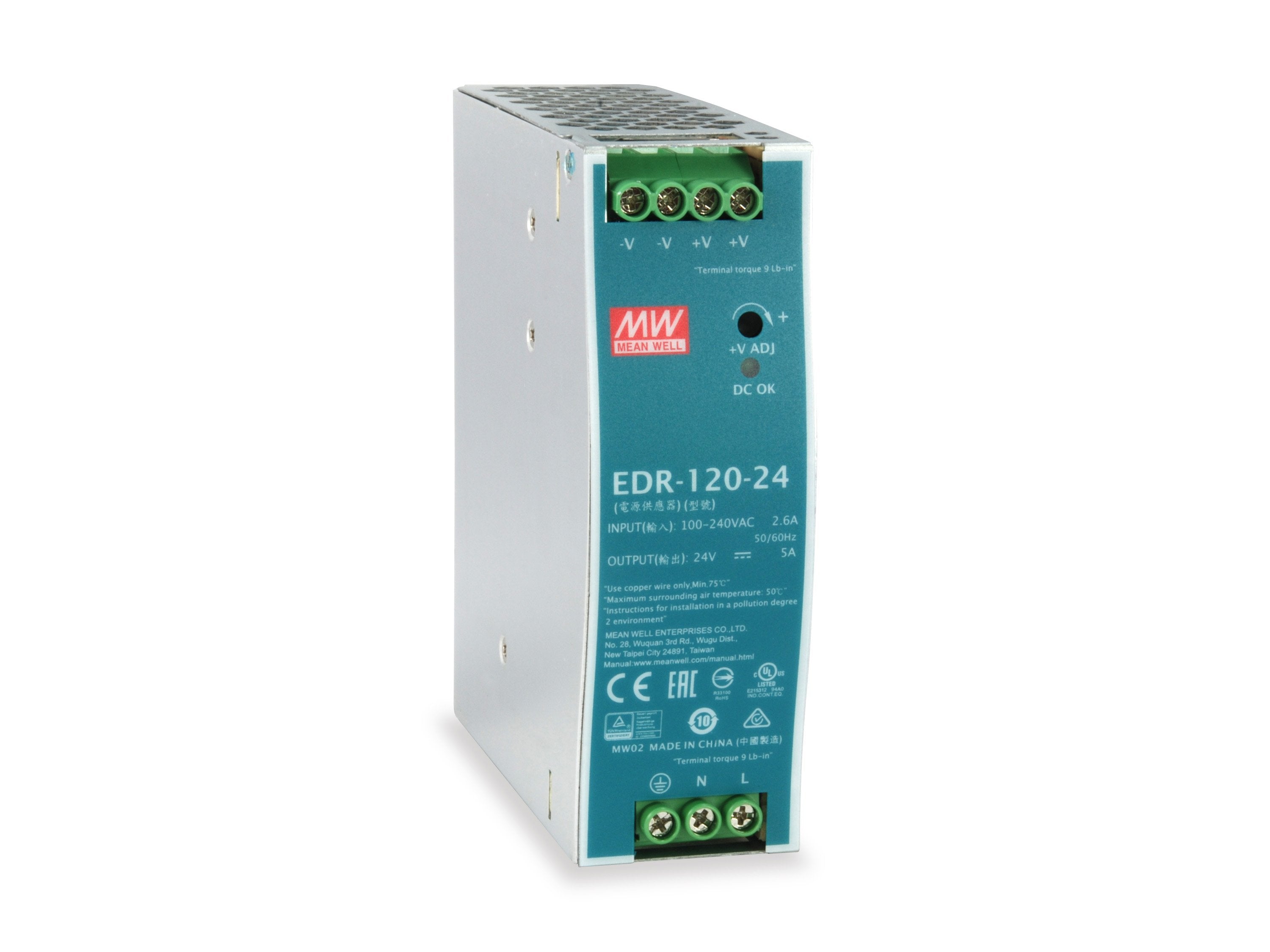Nivel Uno Ind. Fuente De Alimentación Pow-2441 24vdc 120w Carril Din