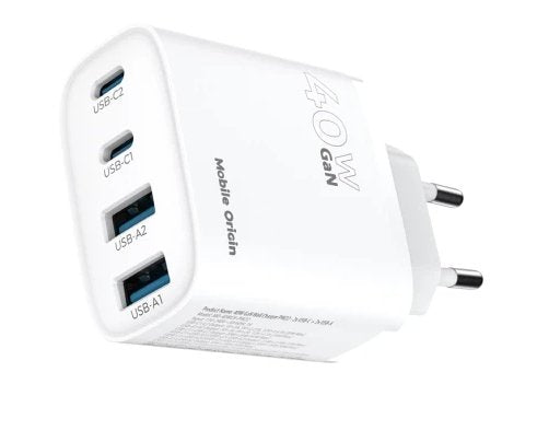 Mobile Origin 40w Gan Charger Pw22 2x Usb-C + 2x Usb-A