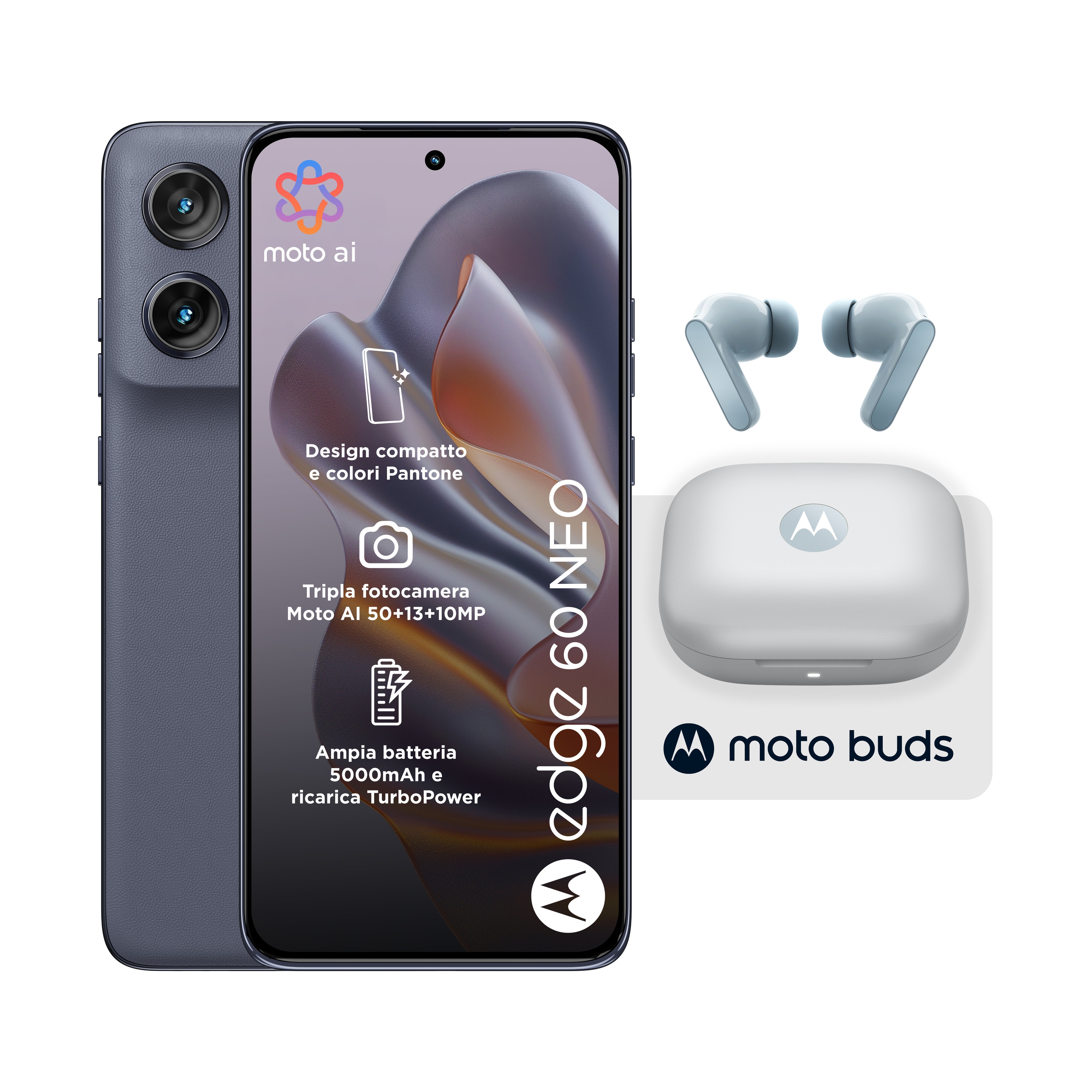 EAN 8033779084171 - Motorola edge 60 neo + Moto Buds PG38C05749 16,1 cm (6.36") SIM doble Android 15 5G USB Tipo C 8 GB 256 G imagen 4