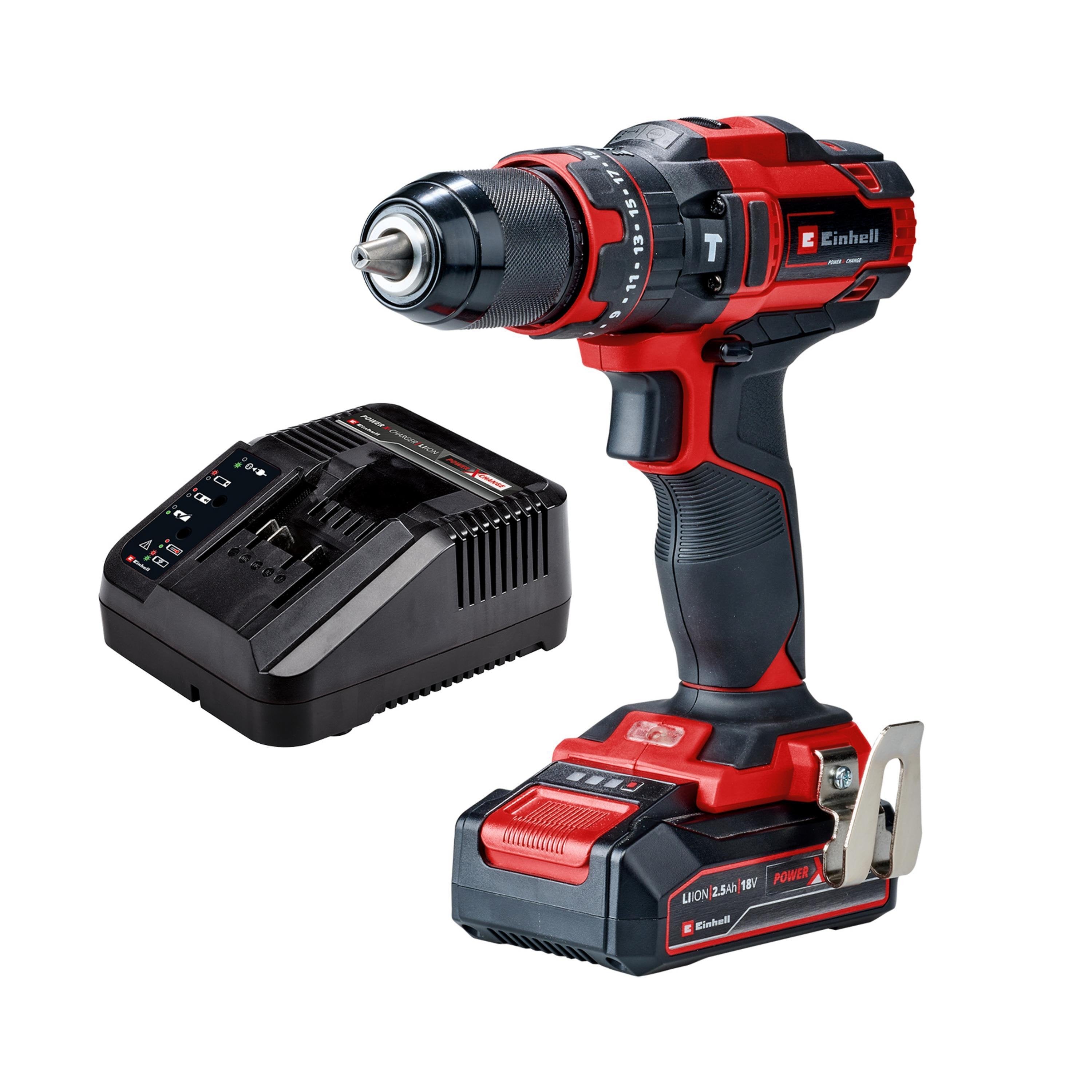 EAN 4006825679533 - Einhell TE-CD 18/44 Li-i 24000 RPM Sin llave 1,59 kg Negro, Rojo imagen 1