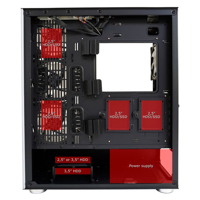 Caja Pc Lc-Power Midi Gaming 808b-On Skylla_x  +. 4 Ventilador
