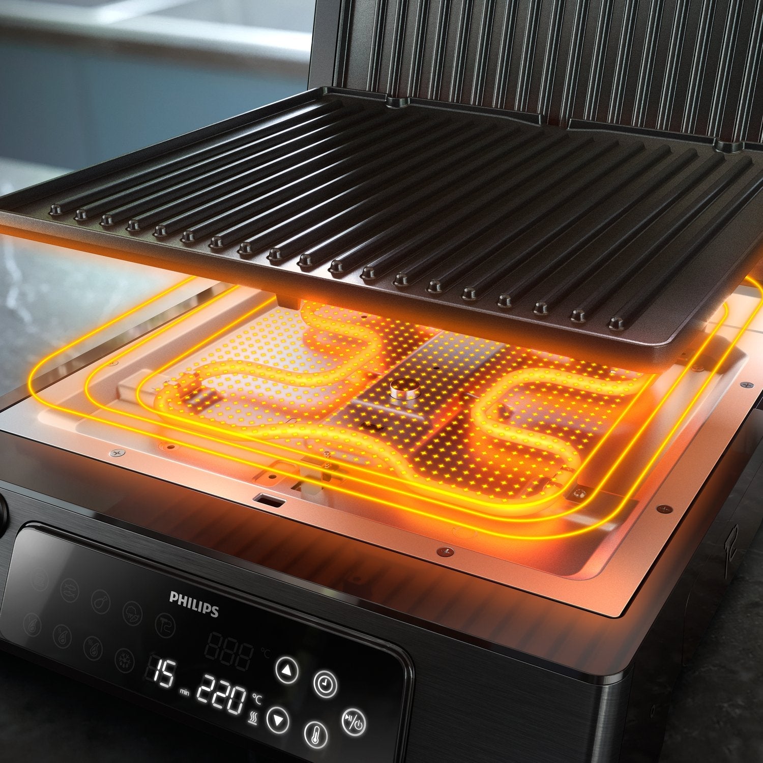 EAN 8720389035678 - Philips 7000 series HD6307/70 parrilla eléctrica de contacto imagen 5