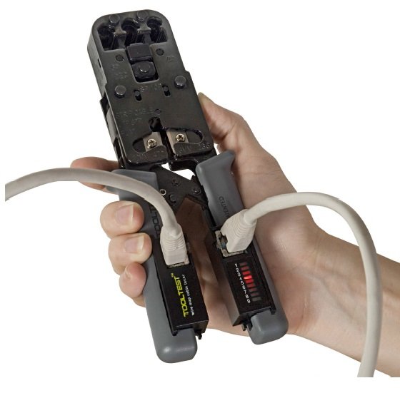 Tooltest, Alicates De Crimpado Con Comprobador De Cables