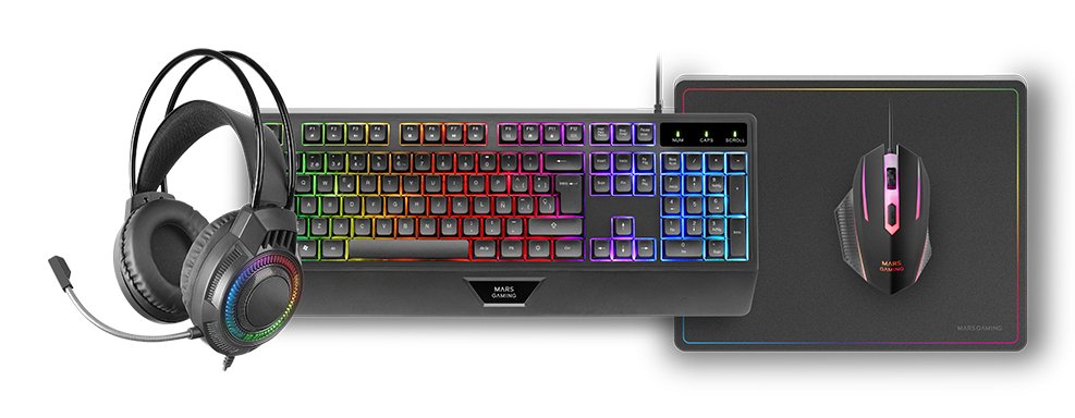 EAN 8435693108382 - Mars Gaming MCP124PRO teclado Ratón incluido Juego USB QWERTY imagen 2