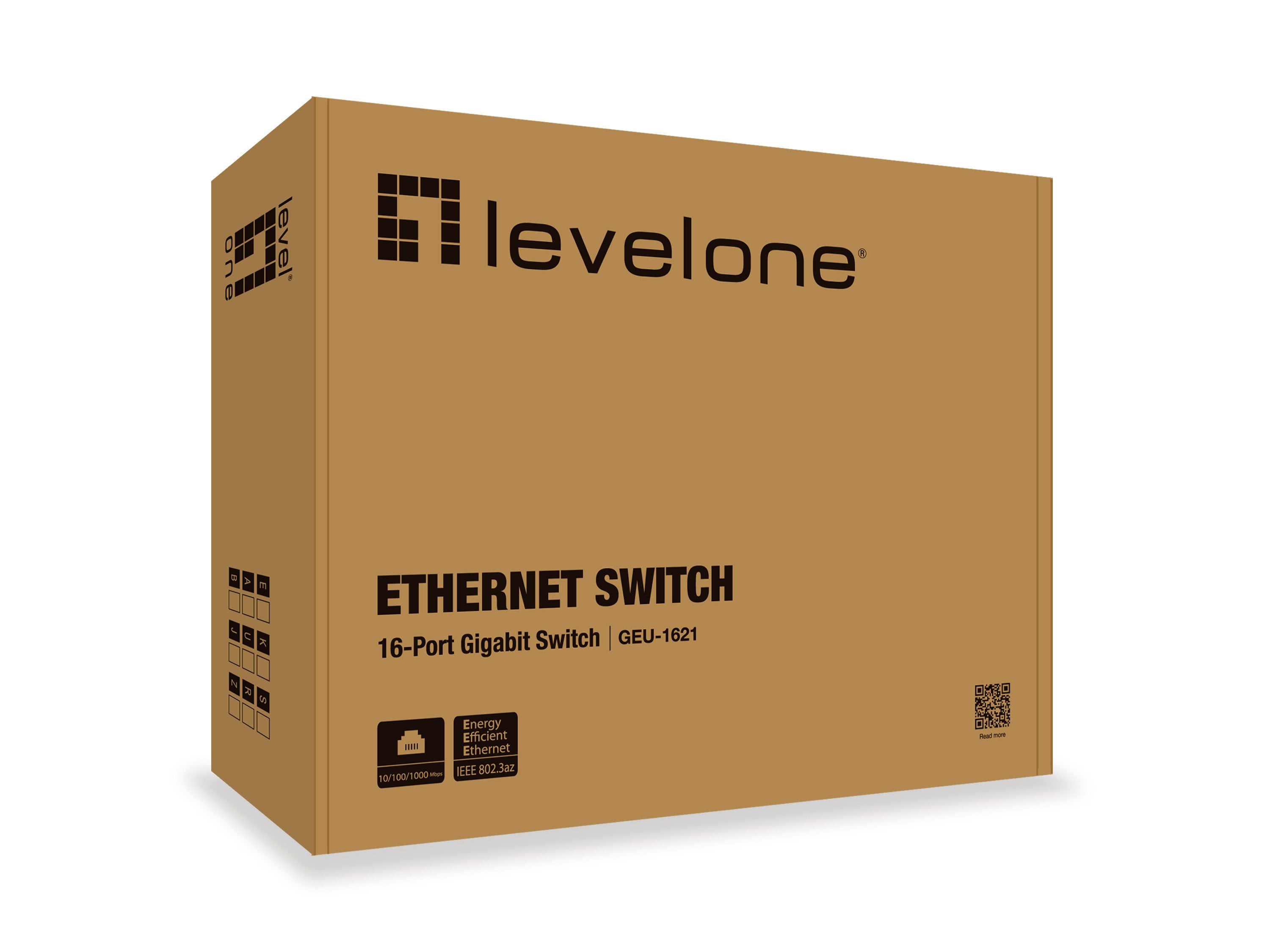 Level One Switch No Gestion 16p 10/100/1000 Mini Con Kit Montaje Rack 19