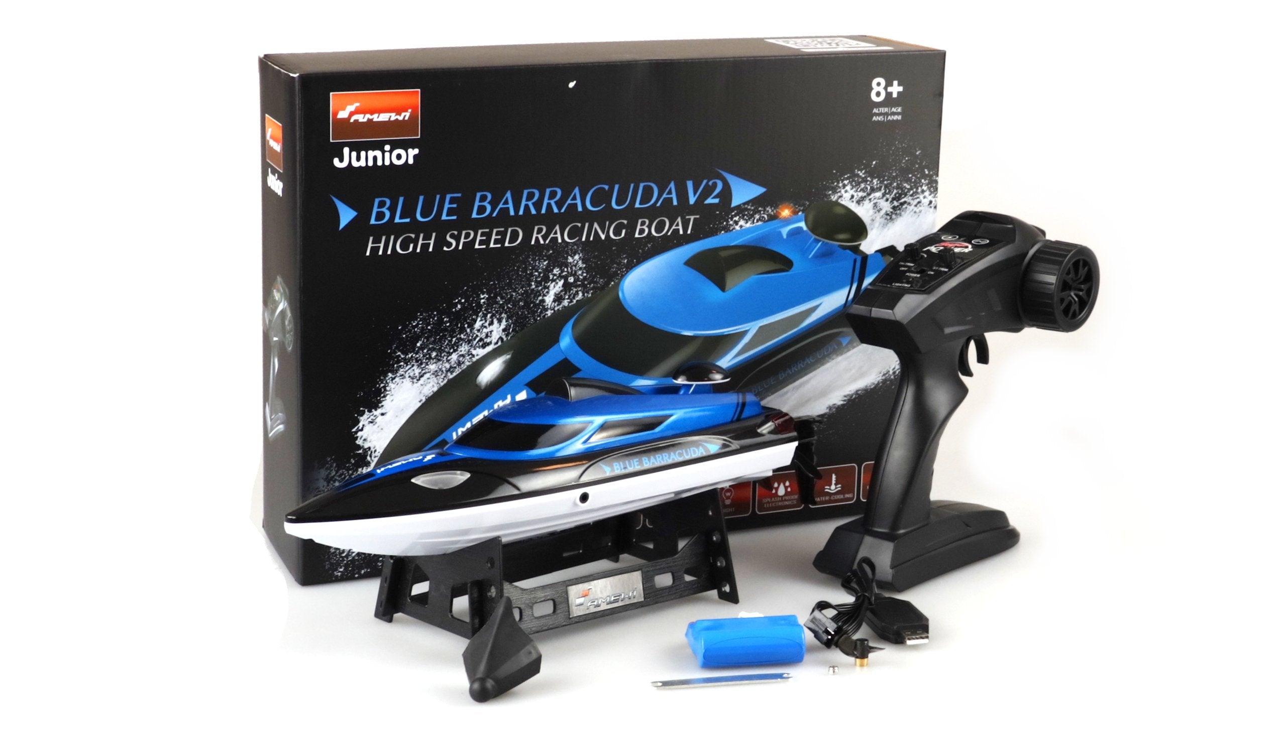 EAN 4260677951944 - Amewi Blue Barracuda V2 modelo controlado por radio Barco Motor eléctrico imagen 8