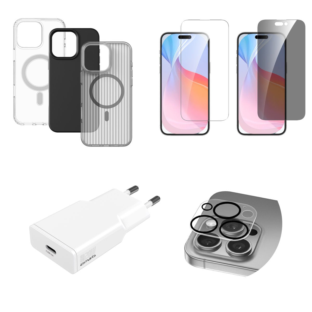 EAN 4252011909483 - 4smarts 541190 kit arrancador para teléfono móvil Negro, Gris, Transparente, Blanco imagen 1