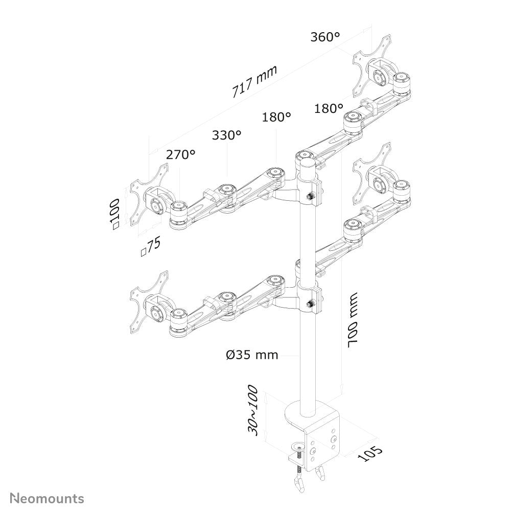 Newstar Soporte De Escritorio Para Monitor