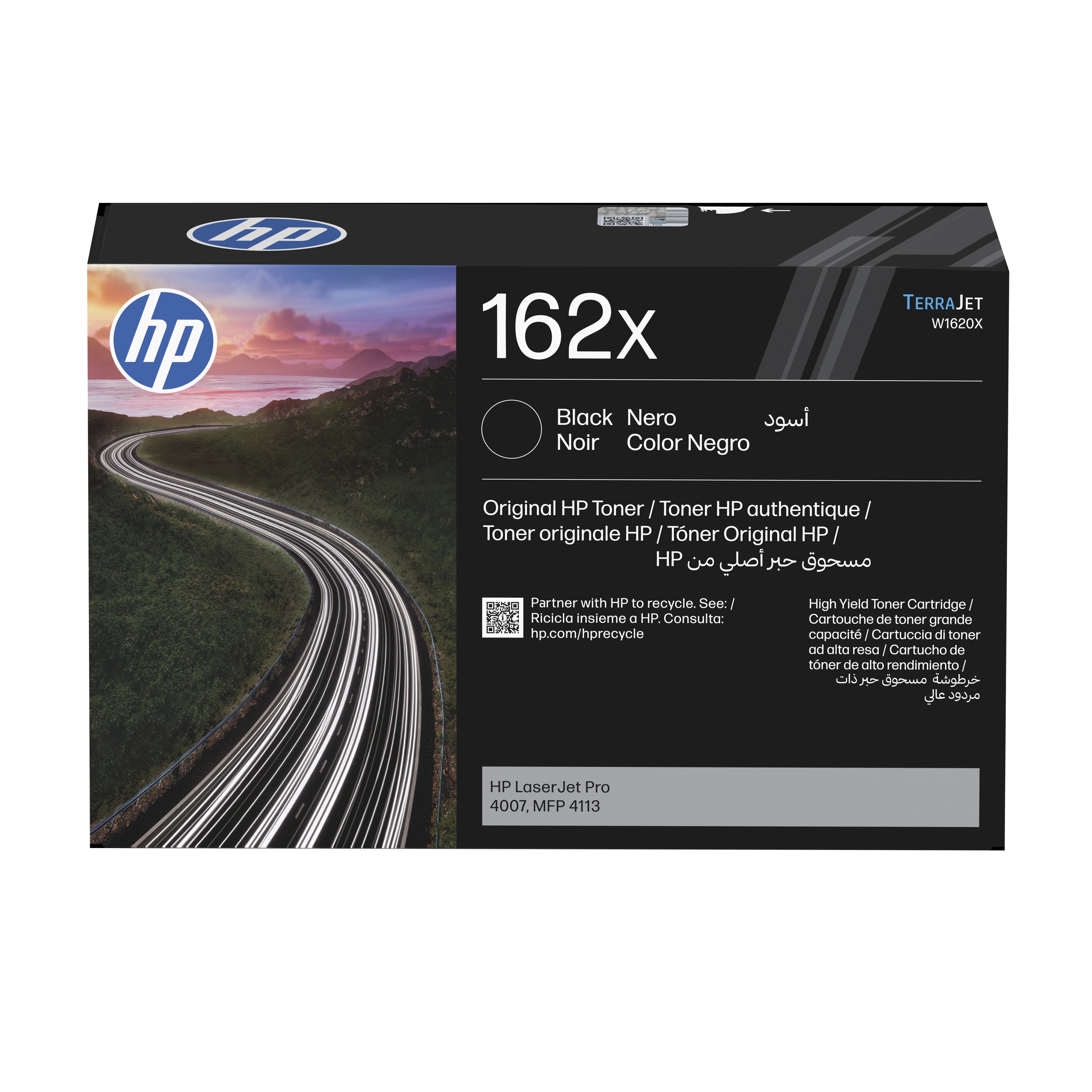 Hp Toner Negro 162x Para Laserjet Pro 4007, Mfp 4113 Black