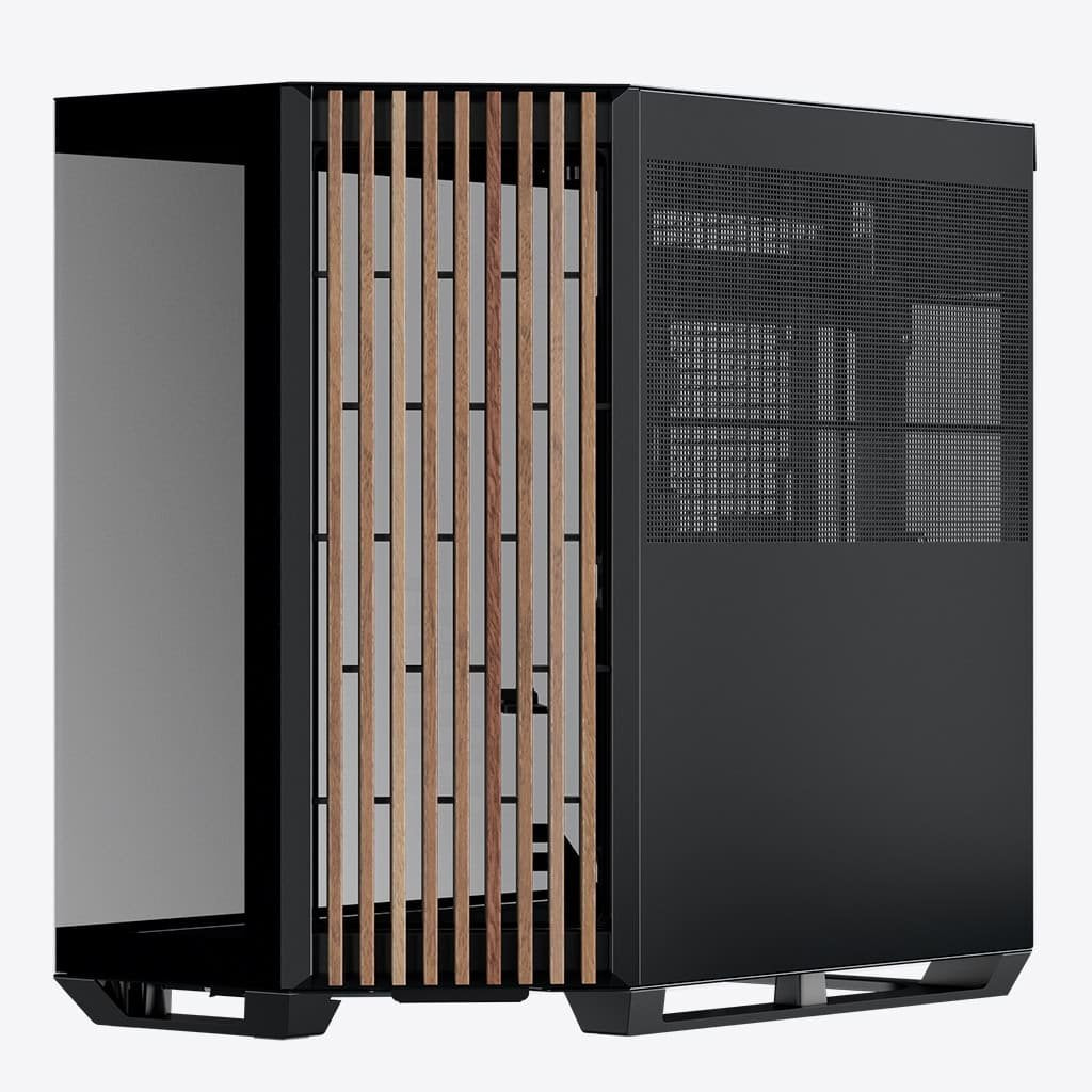 EAN 4711099479559 - APNX V1-W-BK-v1 Midi Tower Negro, Madera imagen 6