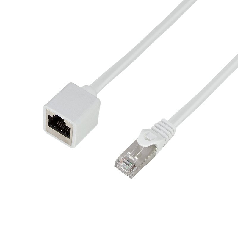 Latiguillo Cat 6a, S/Ftp,  1.00 M, Blanco, Macho-Hembra Cu Lszh
