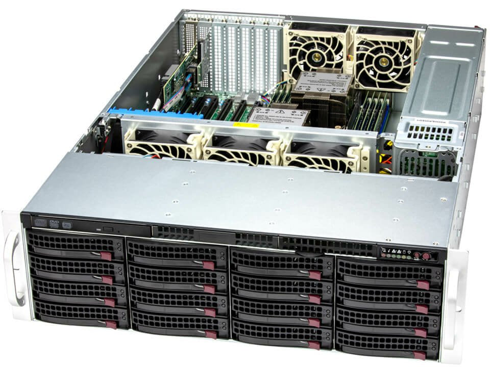 Server 3u 1x4510s 2x32gb 10x16/Ssg-631e-E1cr16h Supermicro