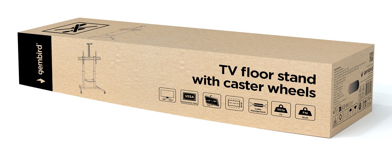 EAN 8716309135023 - Gembird TVS-100T-03 soporte para TV 2,54 m (100") Negro imagen 6