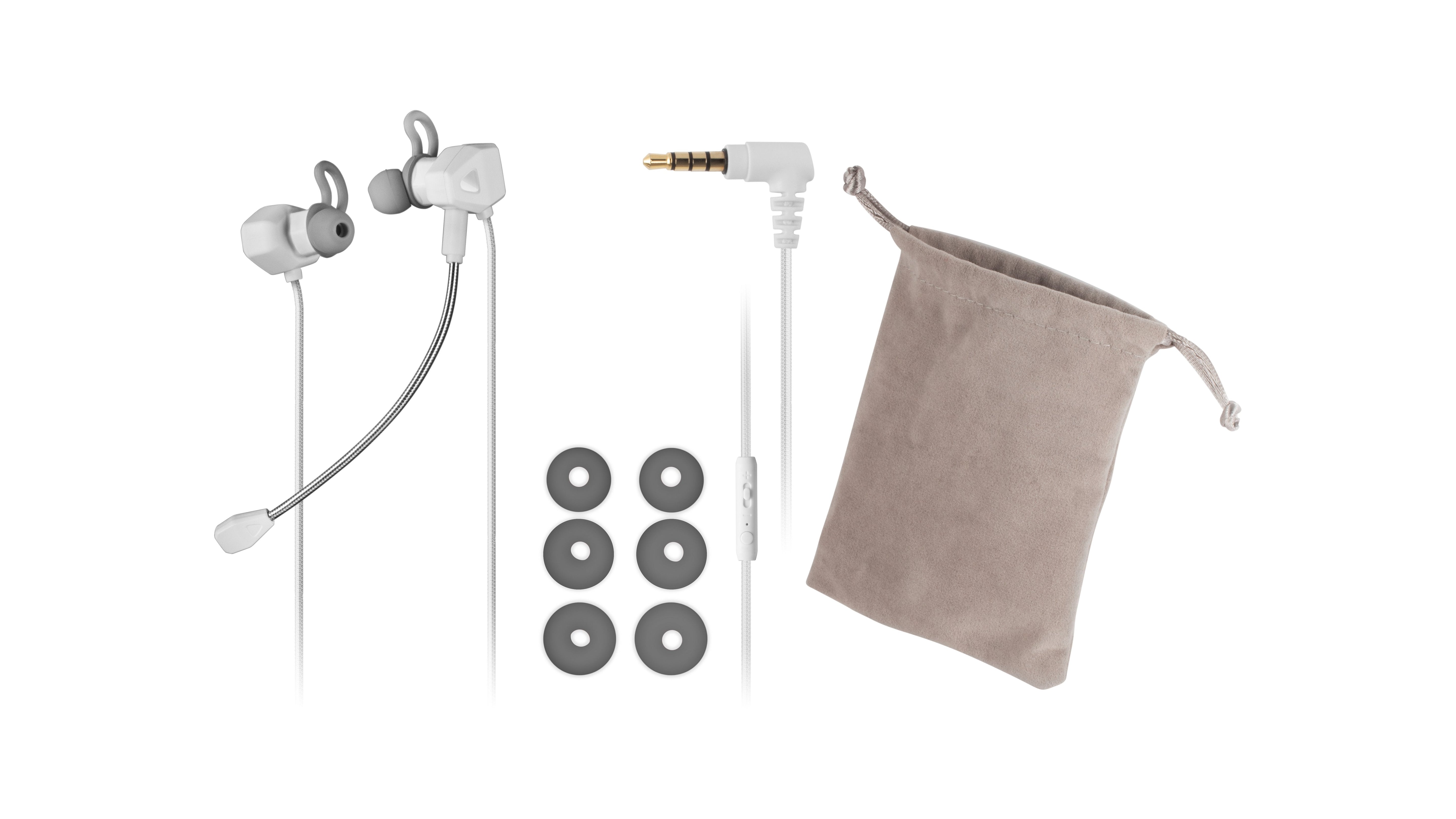 Auricular In-Ear Microfono Gaming Mars Gaming Mihx White