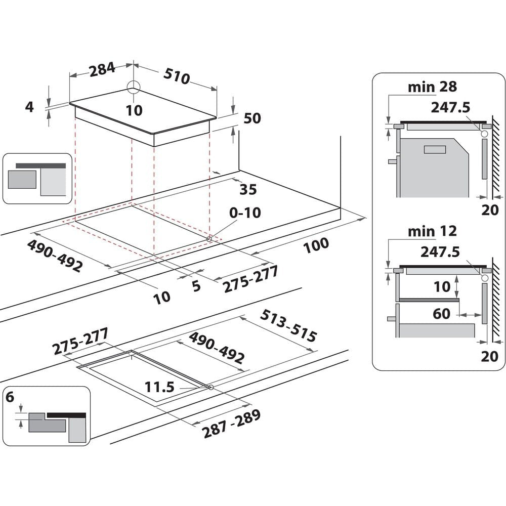 EAN 8003437604850 - Whirlpool WS Q0530 NE Negro Integrado 28 cm Con placa de inducción 2 zona(s) imagen 6