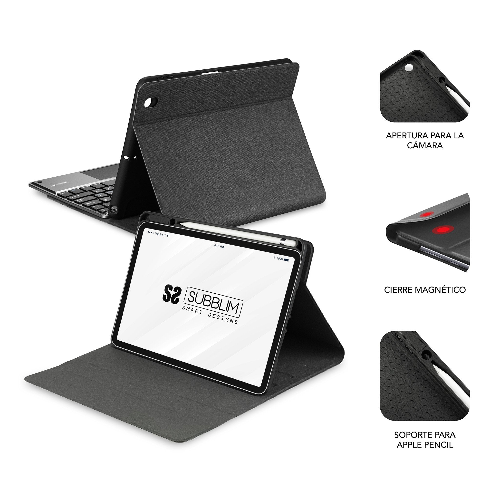 EAN 8436586743659 - SUBBLIM Funda Tablet KEYTAB ProBT Touchpad Ipad 10,9/11 10a/11a Gen NEGRA imagen 9