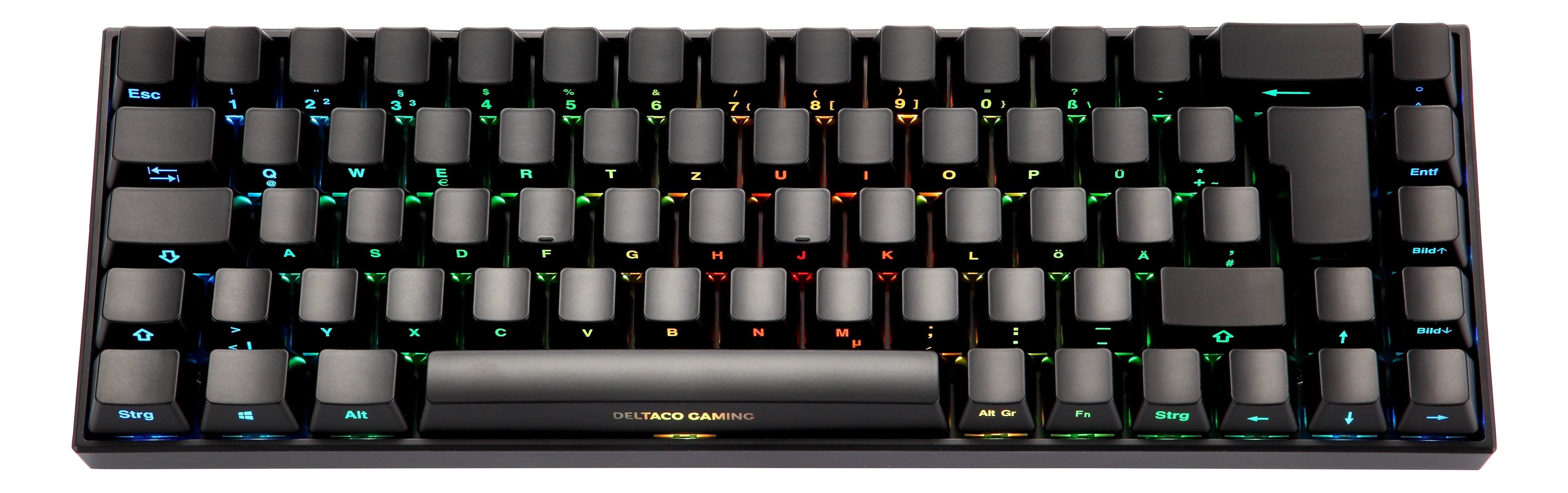 Deltaco Mech. Mini Gaming Tastatur Rgb Led Wireless Schwar