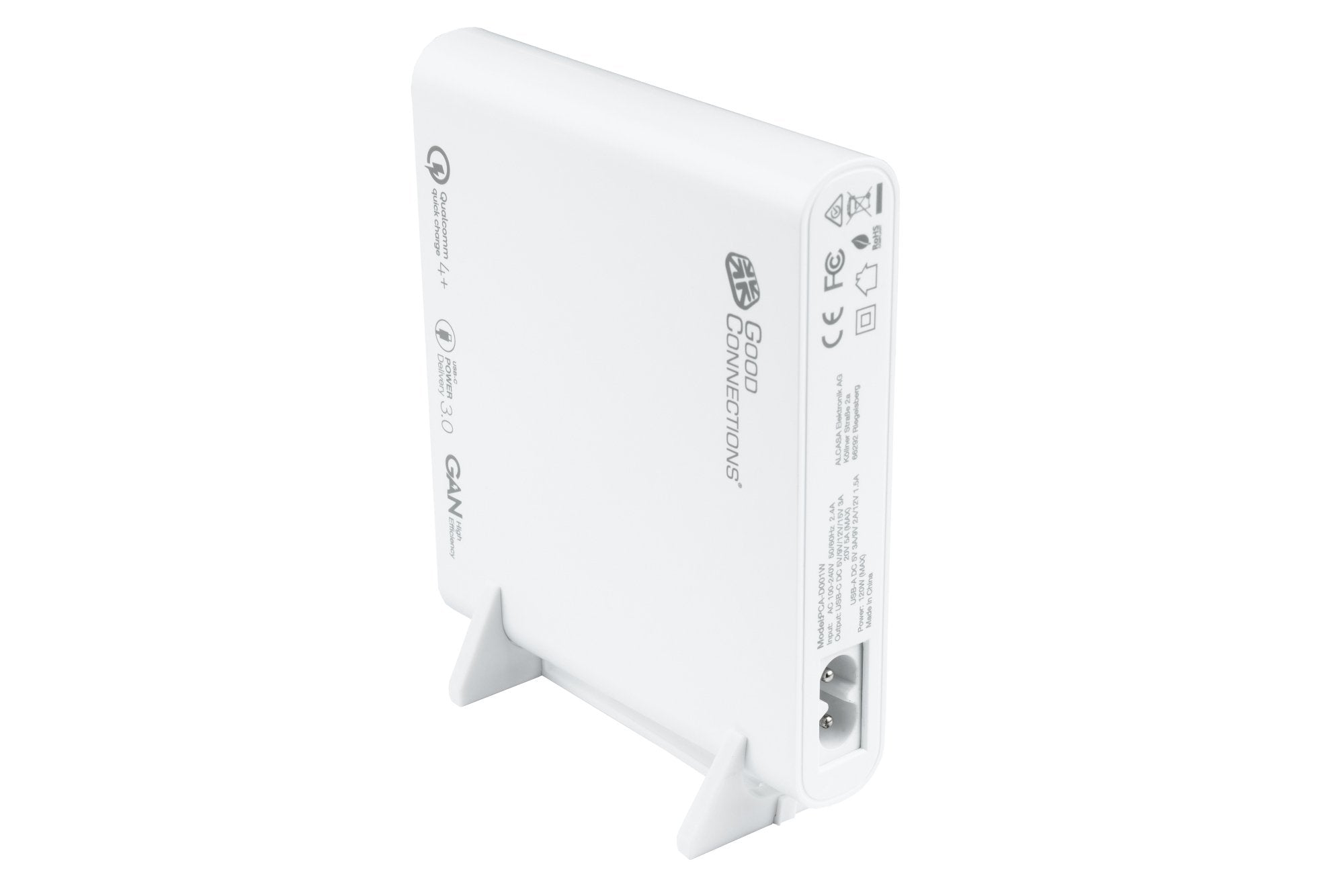 Good Connections Estación De Carga Rápida De Escritorio Usb 120w 4 Puertos Blanco
