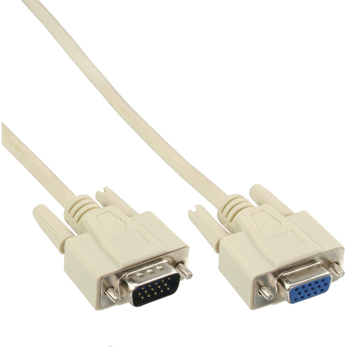 Cable Inline Vga 15 Hd Macho A Hembra Gris 3m
