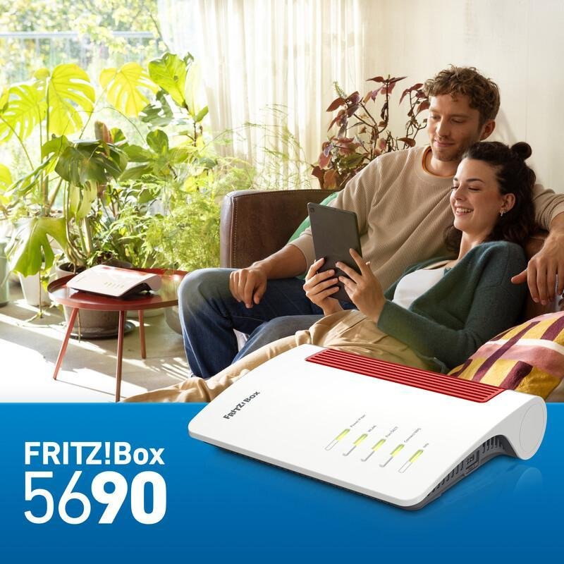Box 5690 Router Inalámbrico 2.5 Gigabit Ethernet Doble Banda (2,4 Ghz 5 Ghz) Rojo, Blanco