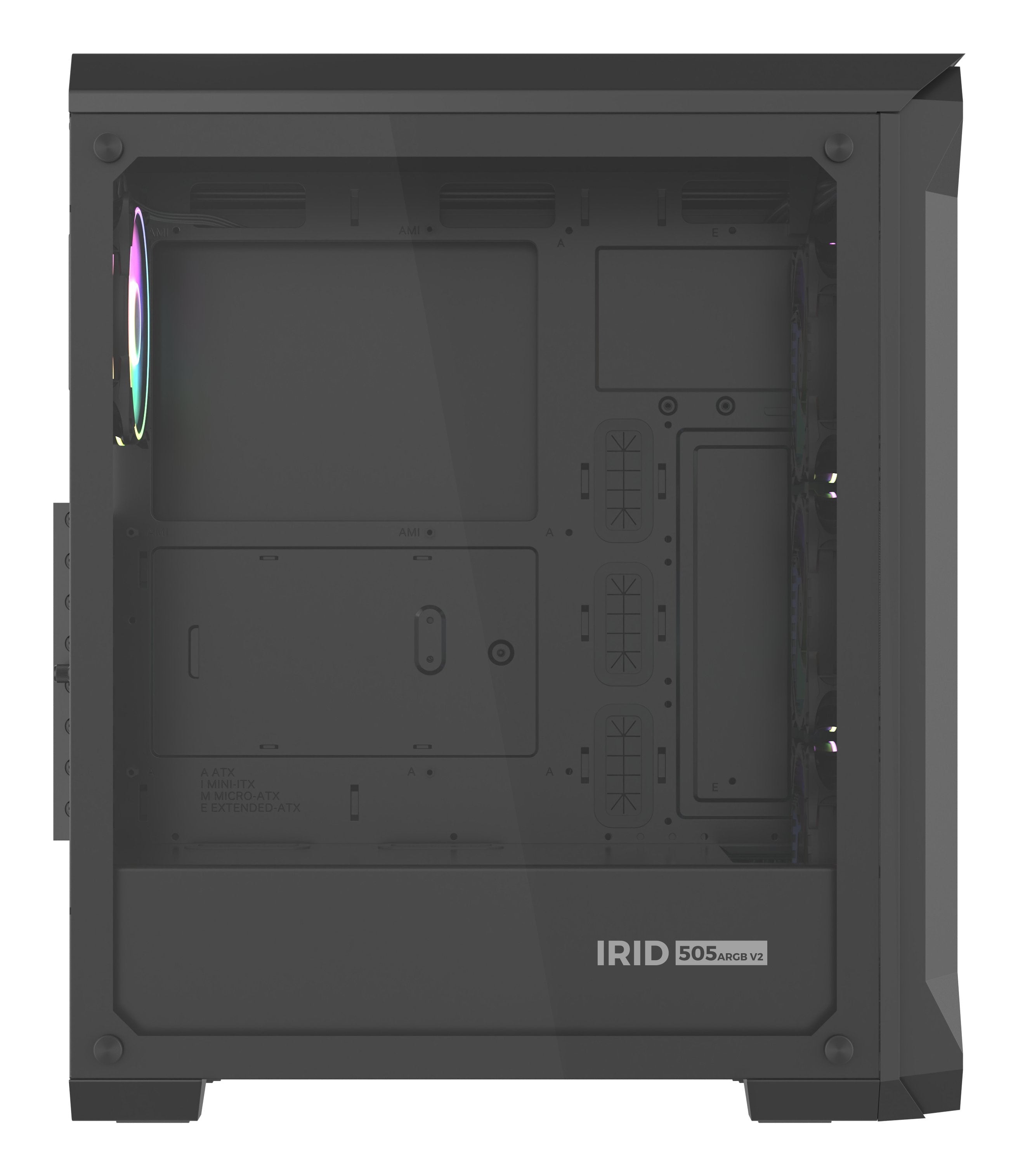 Caja Pc Gaming Genesis Irid 505 Argb Atx 2xusb 3.0 2xusb 2.0 S/F Cristal Templado