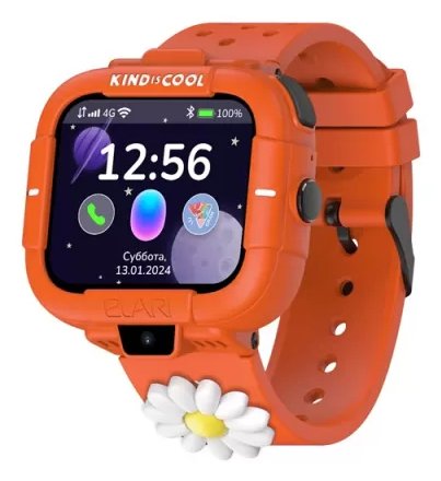 Smartwatch Infantil Elari Kidphone Mb Pantalla Táctil Gps Nano Sim Pantalla Cuadrada 320x380 Diseño Masha Y El Oso Naranja