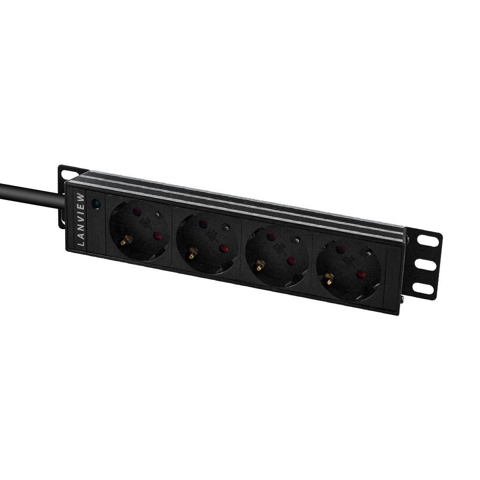 10ïï 4-Way Schuko Outlets  With 2-Meter 3g1.5mm2 Cable