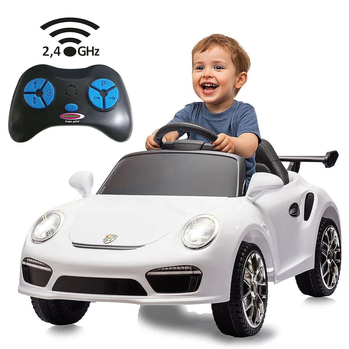 Jamara Ride-On Ruf Ctr3 Club Sport Blanco 2,4ghz Li-Power 12.6