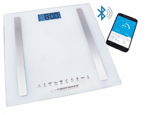 Esperanza Ebs016w B.Fit - Bluetooth Bascula De Baño 8in1 - White
