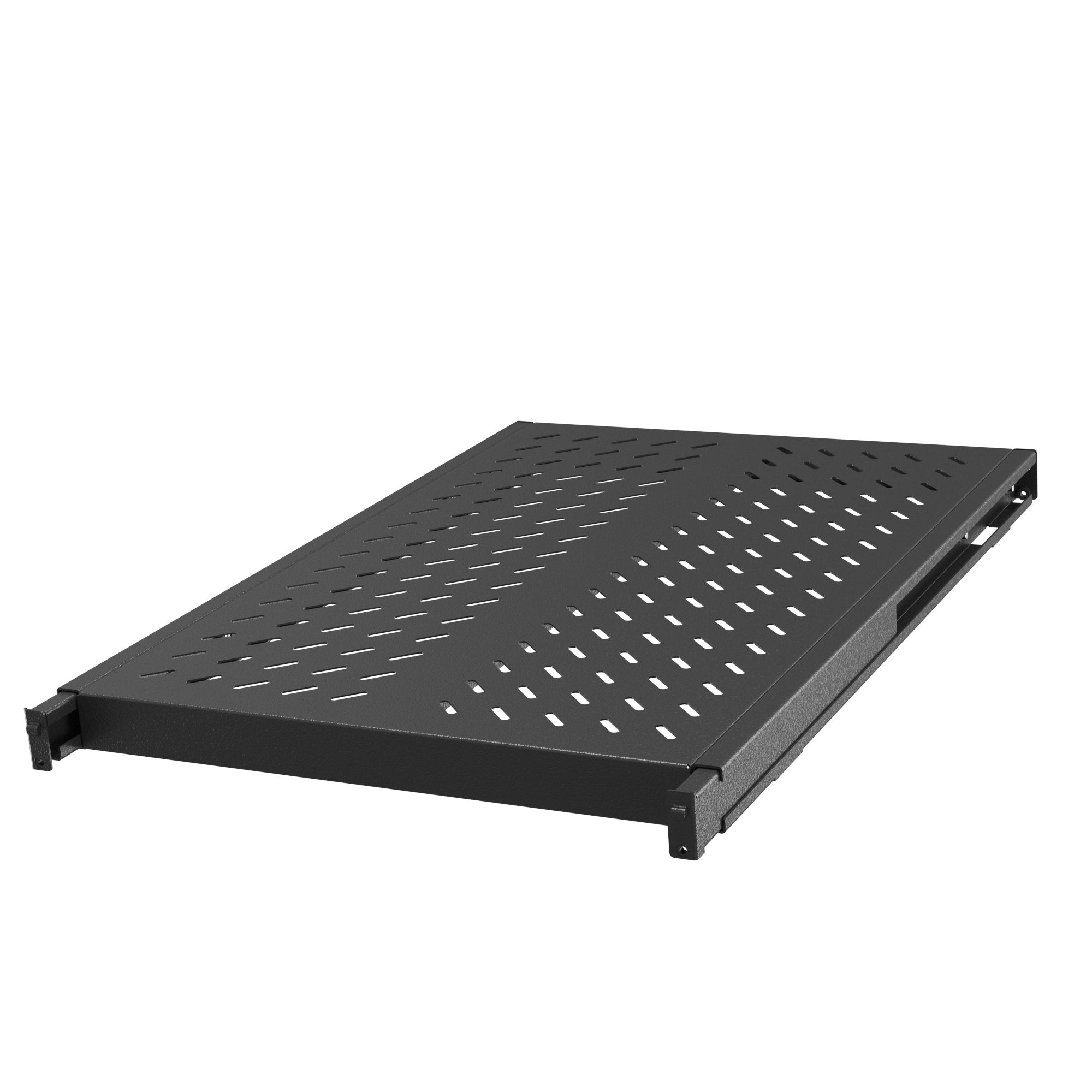 1u  Depth Adjustable Fixed Shelf 250lbs Black (Qty 1)