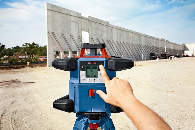 Láser Giratorio Inalámbrico Bosch Professional Grl 600 Chv Professional, 18 Voltios Azul, Sin Batería Ni Cargador, Línea Láser Roja, En L-Boxx 0601061f01