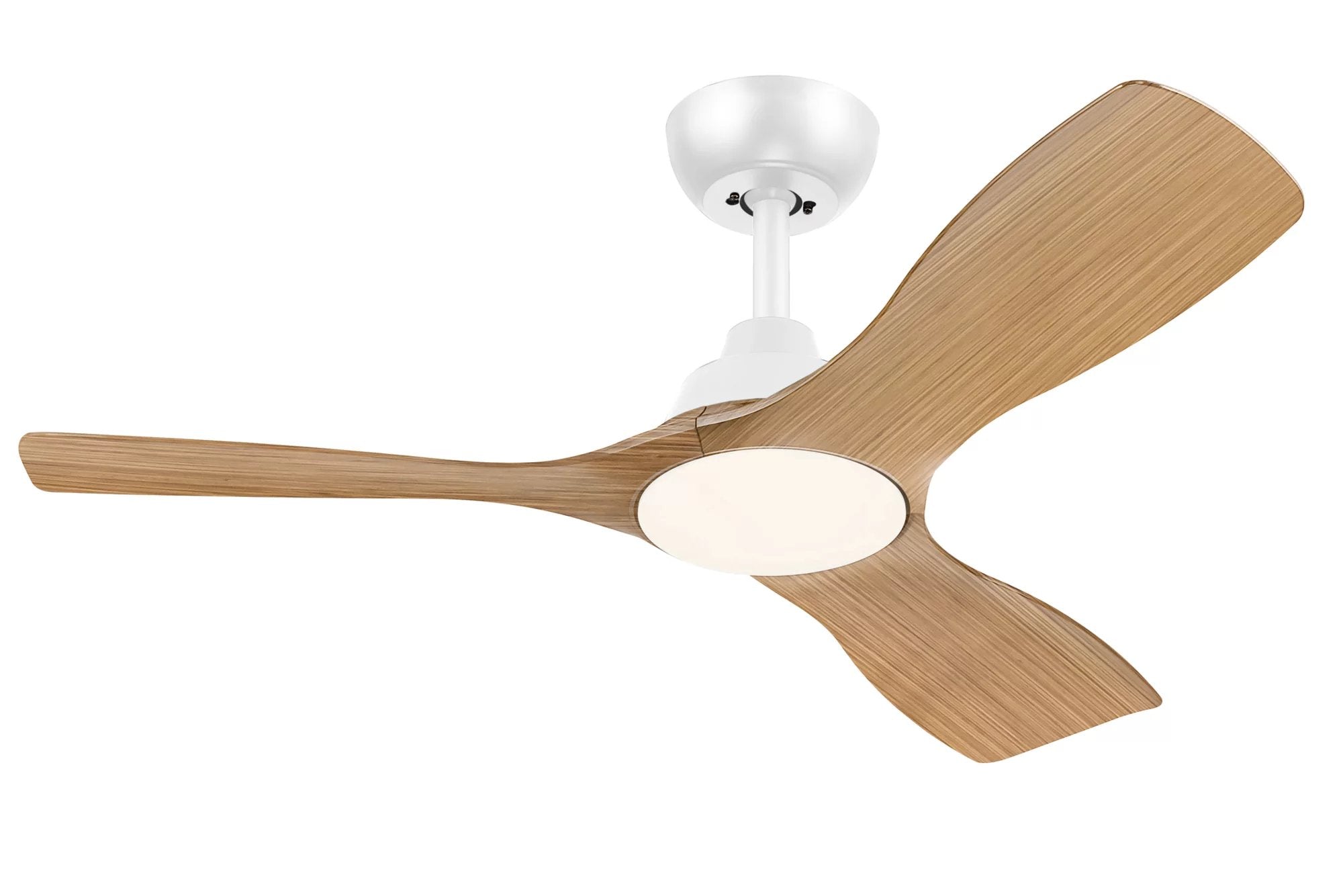 Ventilador De Techo Philips Olas 28+24w Plafon Led 30-43-65k Mando A Distancia Blanco 3 Aspas Madera