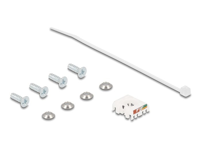 Delock 67063 Conector Rj45 Tipo-D Empotrado Con Conexión Lsa Cat.6a Stp Con Tapa Protectora Ip66 Resistente Al Polvo Y Al Agua