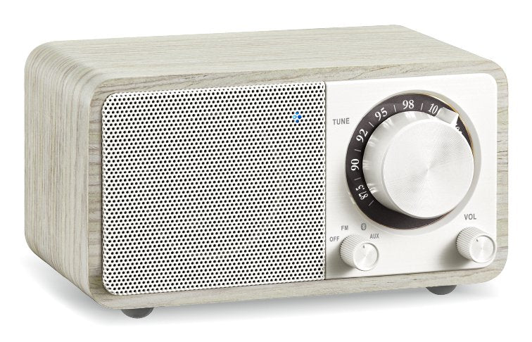 Sangean Wr-7 Plus Roble De Medianoche Radio Con Mueble De Madera Fm Bluetooth Aux