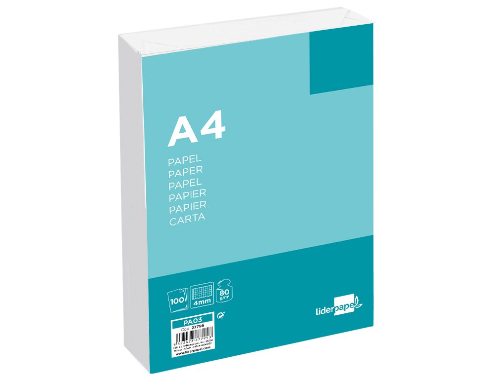 P A4 80g/M2 Sint Cuad 4 100h