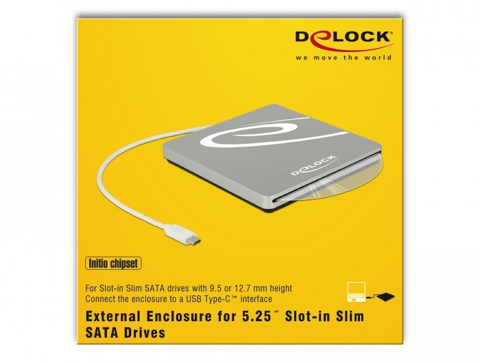 EAN 4043619426058 - DeLOCK 42605 Caja para disco ODD 13,3 cm (5.25") SATA III Plata imagen 2