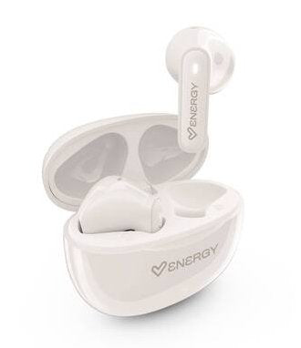 Energy Sistem Popbuds Auriculares True Wireless - Bluetooth 6.0 - 20h Autonomia - Diseño Compacto - Blanco
