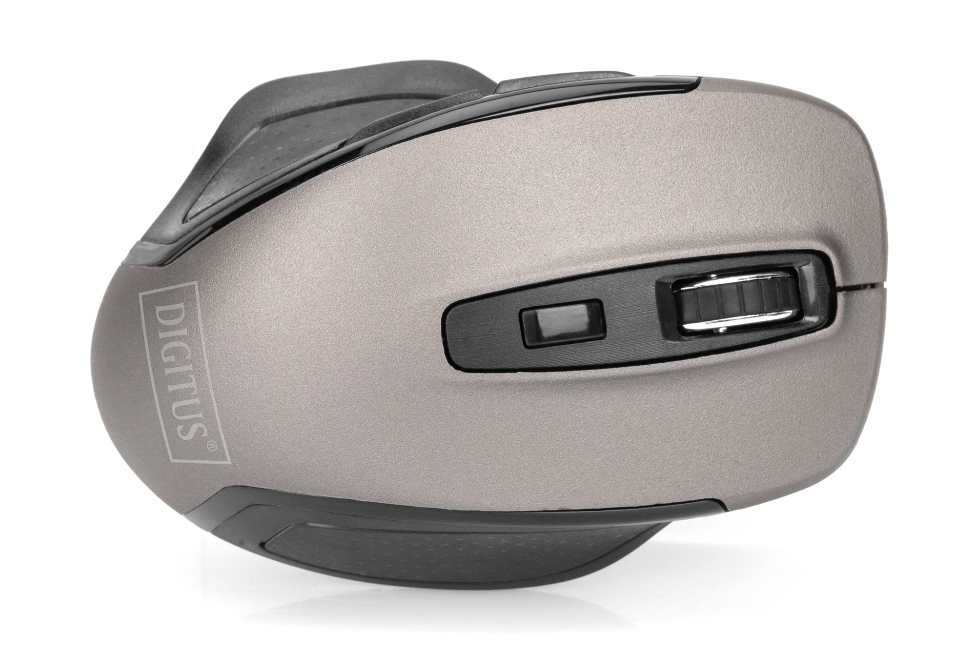 Raton Digitus Wireless Optical Mouse, 6 Botones, Ergonomic 1600dpi Negro/Gris