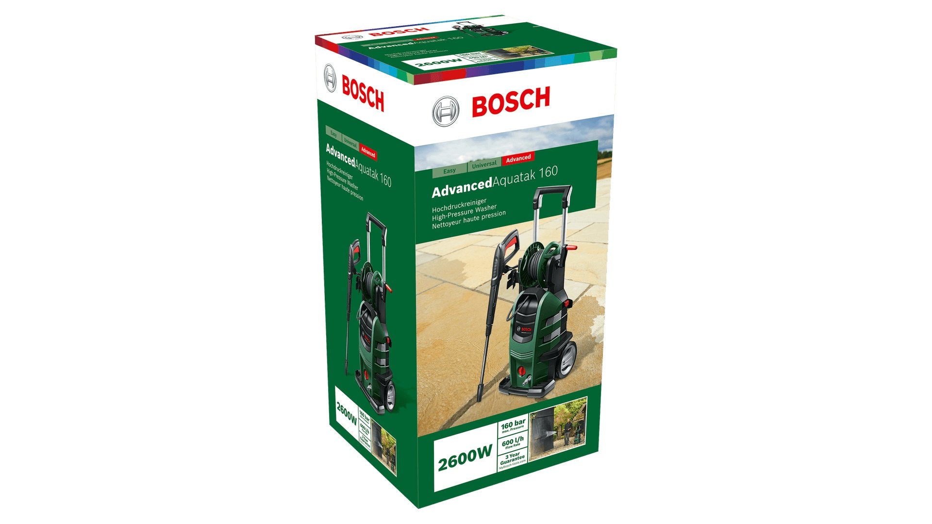 EAN 3165140852296 - Bosch AdvancedAquatak 160 Limpiadora de alta presión o Hidrolimpiadora Vertical Eléctrico 2600 W imagen 10