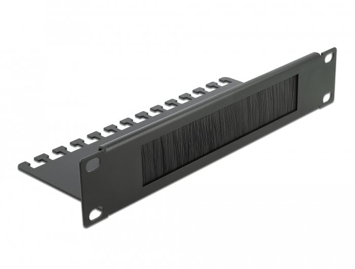 Delock 10? Cablemanagement Bürstenleiste Mit Cableabfangplatte 1 He Schwarz