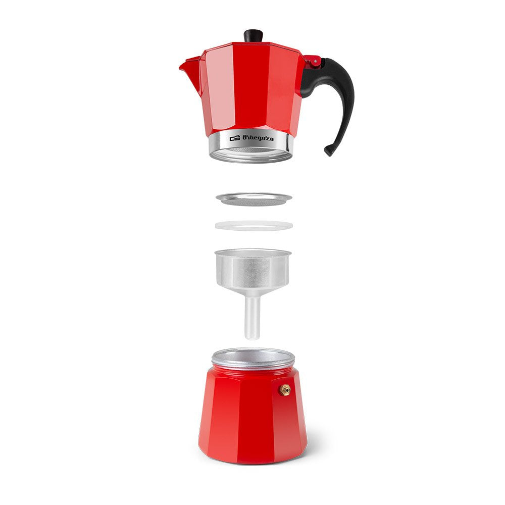 Cafetera Orbegozo Kfr 640  De Aluminio - Prepara 6 Tazas De Cafe En Minutos - Compatible Con Diferentes Tipos De Cocinas