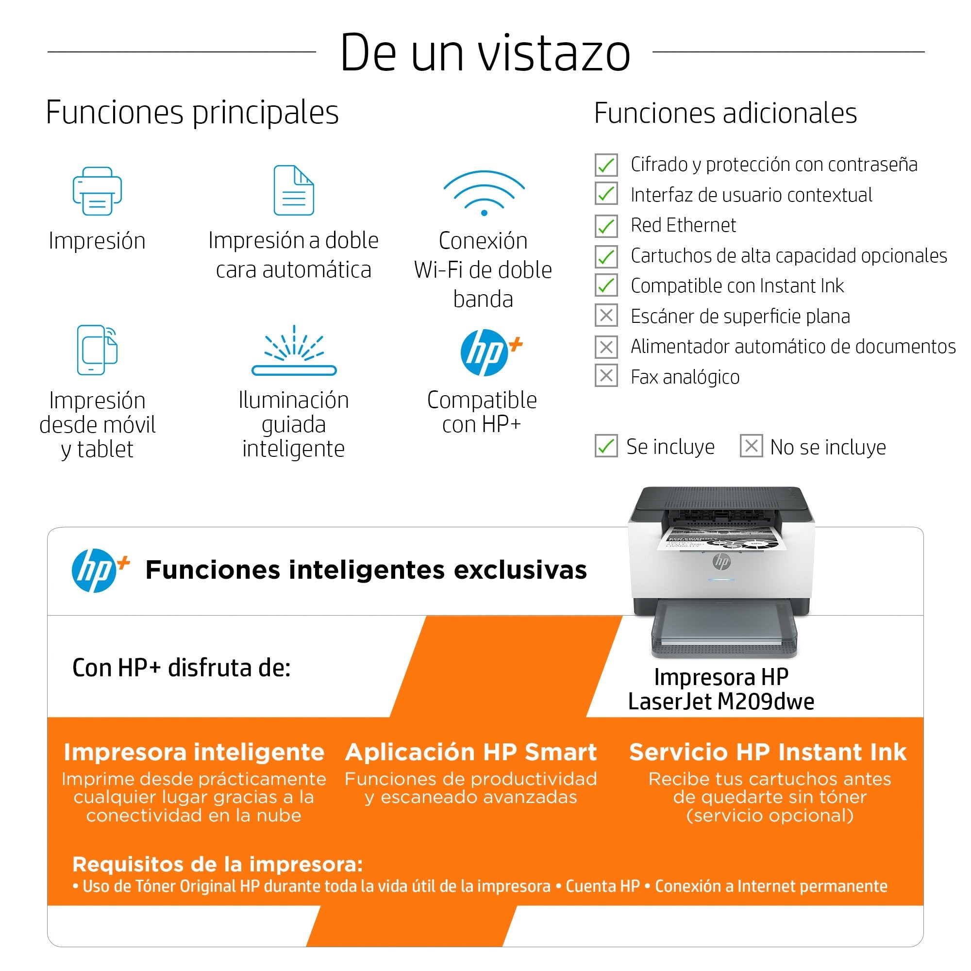 EAN 194850822216 - HP LaserJet M209dwe Printer 600 x 600 DPI A4 Wifi imagen 6