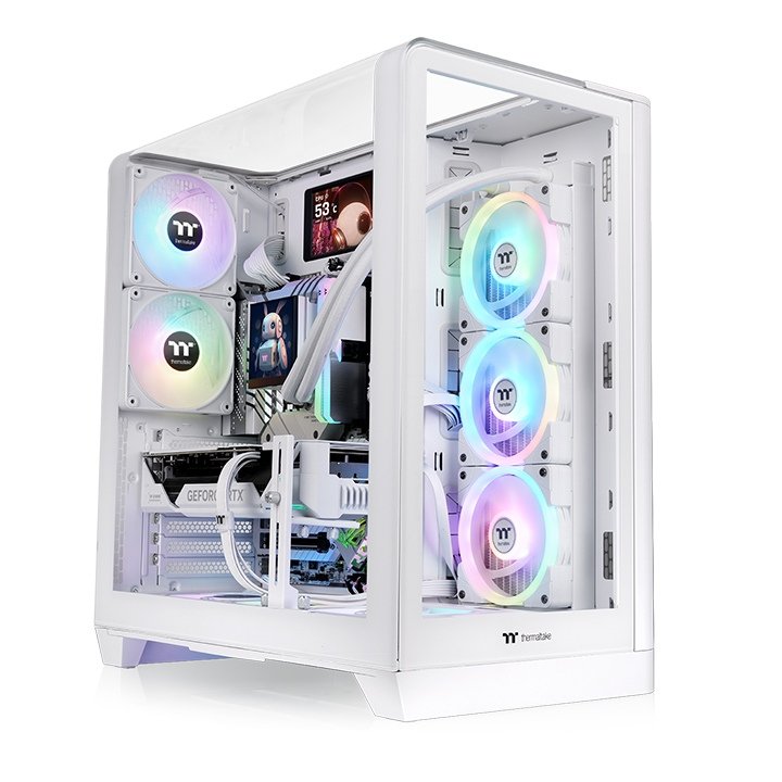 Caja Pc Thermaltake View 390 Tg (Blanco, Tempered Glass X 2) Ca-11f-00m6wn-01