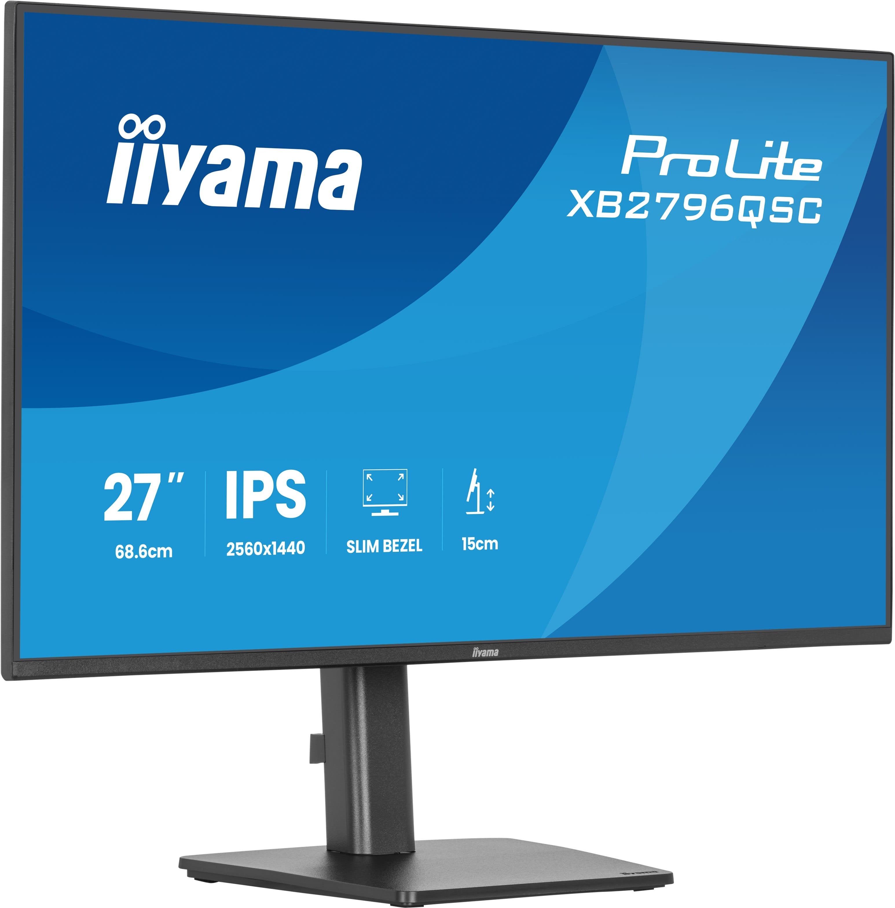 Iiyama Prolite Xb2796qsc-B1 (68.6 Cm (27 Zoll), Negro (Matt), Qhd, Ips, Hdmi, Dp, Usb-C, Usb-Hub) Xb2796qsc-B1